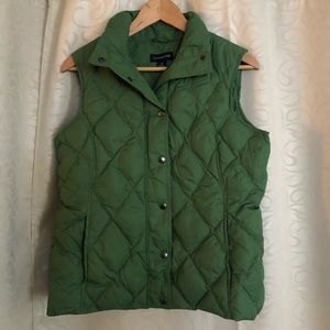 Lands End Women’s Goose Down Vest in Green sz S